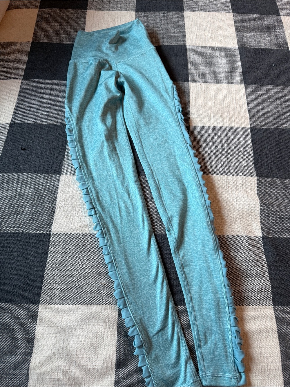 aerie Teal Ruffle Side Seam Girls Leggings